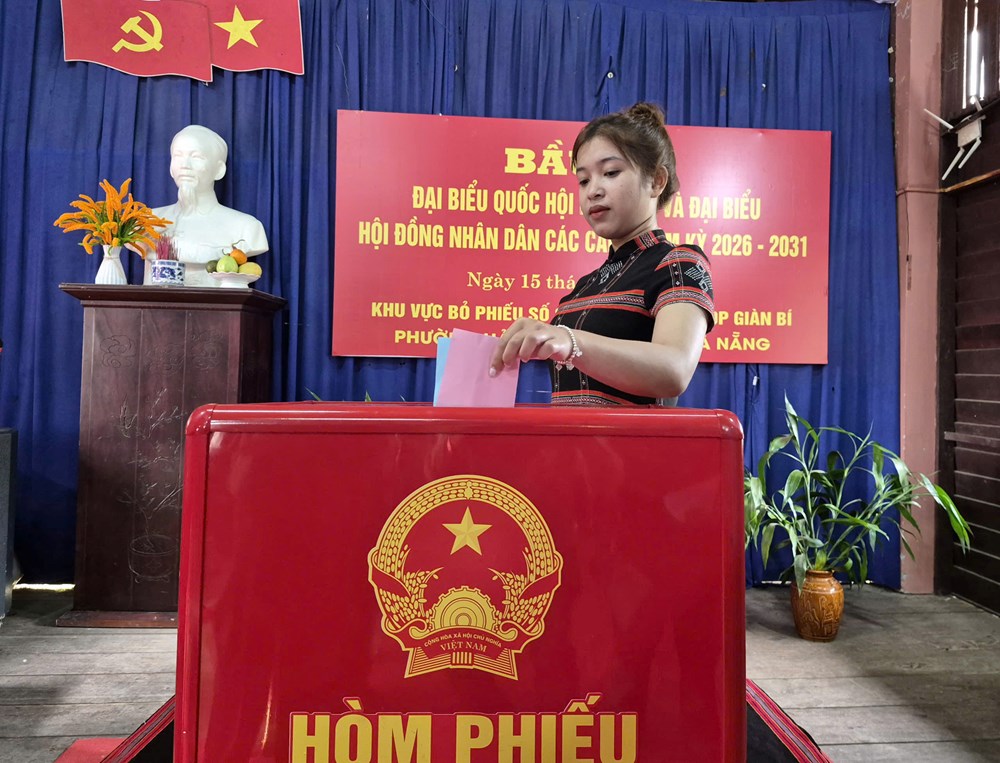 Cử tri Đà Nẵng phấn khởi đi bầu cử đại biểu Quốc hội và HĐND các cấp - ảnh 17