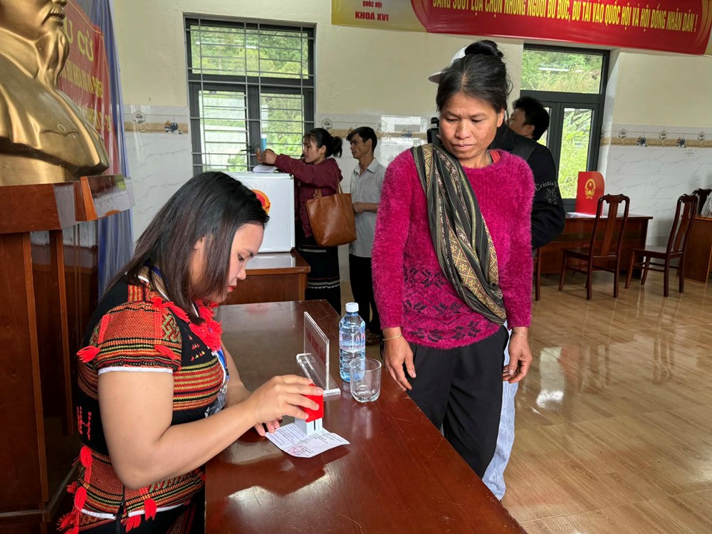 Cử tri Đà Nẵng phấn khởi đi bầu cử đại biểu Quốc hội và HĐND các cấp - ảnh 12