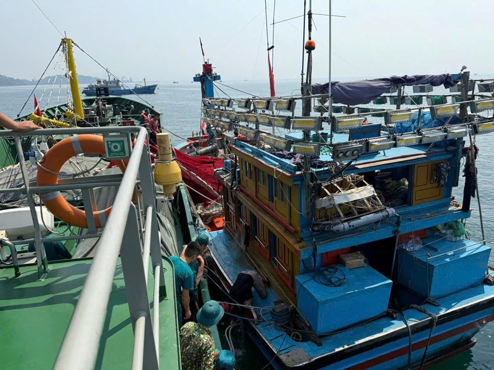 Tàu cá gặp nạn trên biển, 12 ngư dân được cứu hộ kịp thời - ảnh 2