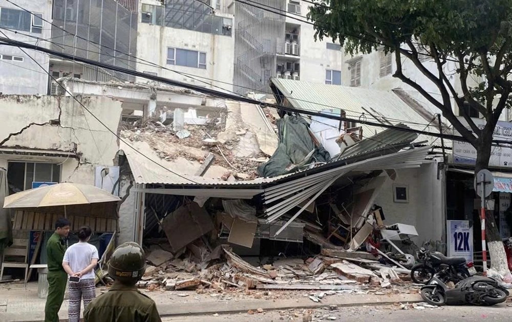 Đà Nẵng: Tháo dỡ công trình gây sập nhà dân - ảnh 1