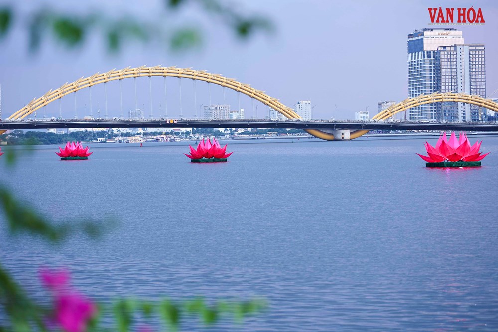 7 đóa sen khổng lồ rực rỡ trên sông Hàn mùa Phật đản - ảnh 7
