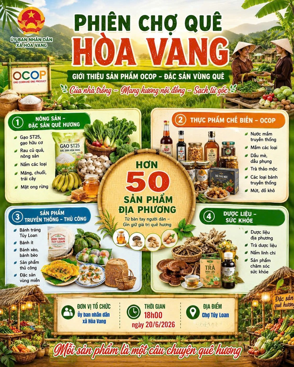 “Phiên chợ quê Hòa Vang” hứa hẹn trở thành điểm hẹn du lịch trải nghiệm cuối tuần - ảnh 1