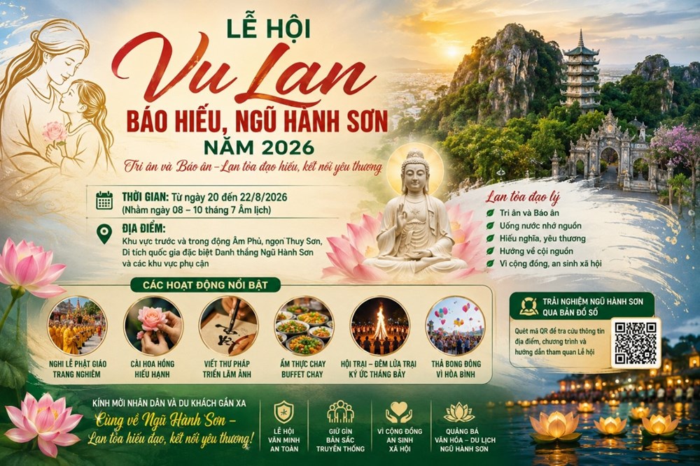 Lan tỏa giá trị đạo hiếu tại Lễ hội Vu Lan báo hiếu - Ngũ Hành Sơn năm 2026 - ảnh 2