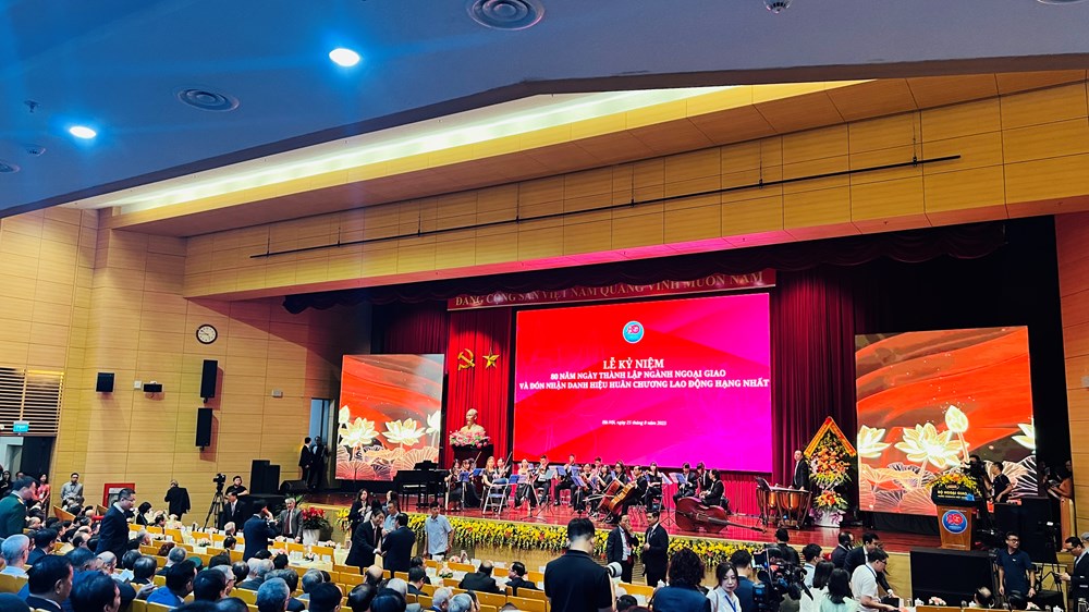 Tổng Bí thư Tô Lâm dự Lễ kỷ niệm 80 năm thành lập ngành Ngoại giao - ảnh 3