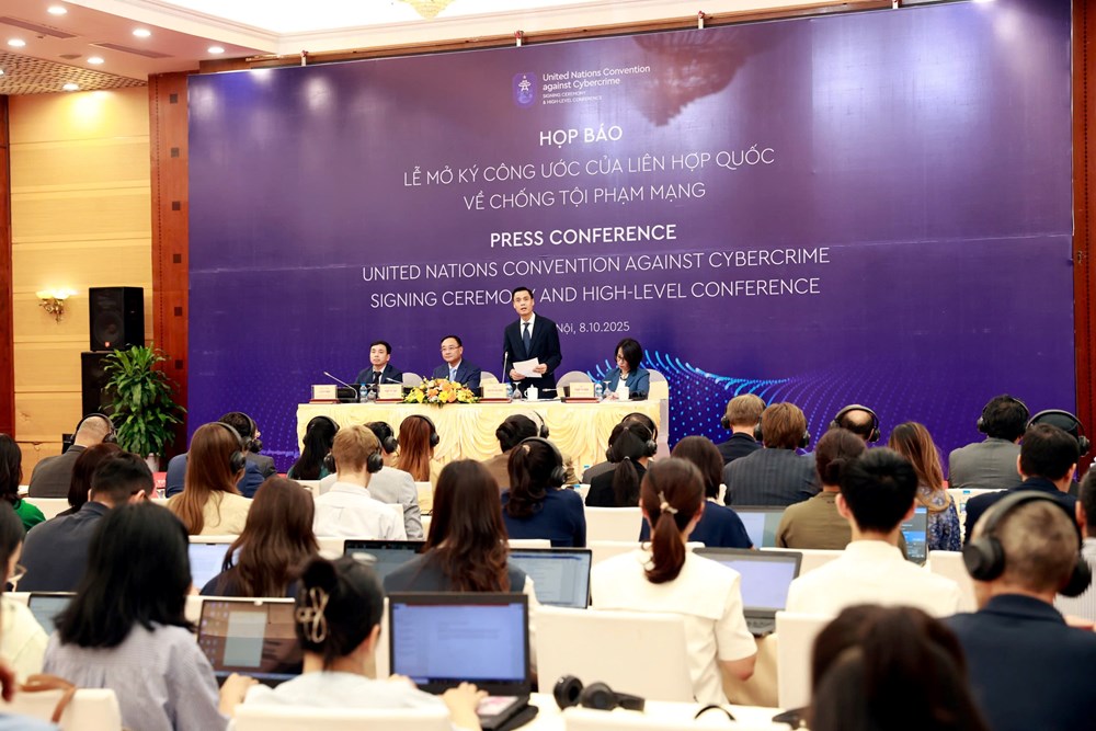 Họp báo Lễ mở ký Công ước của Liên Hợp Quốc về chống tội phạm mạng  - ảnh 2