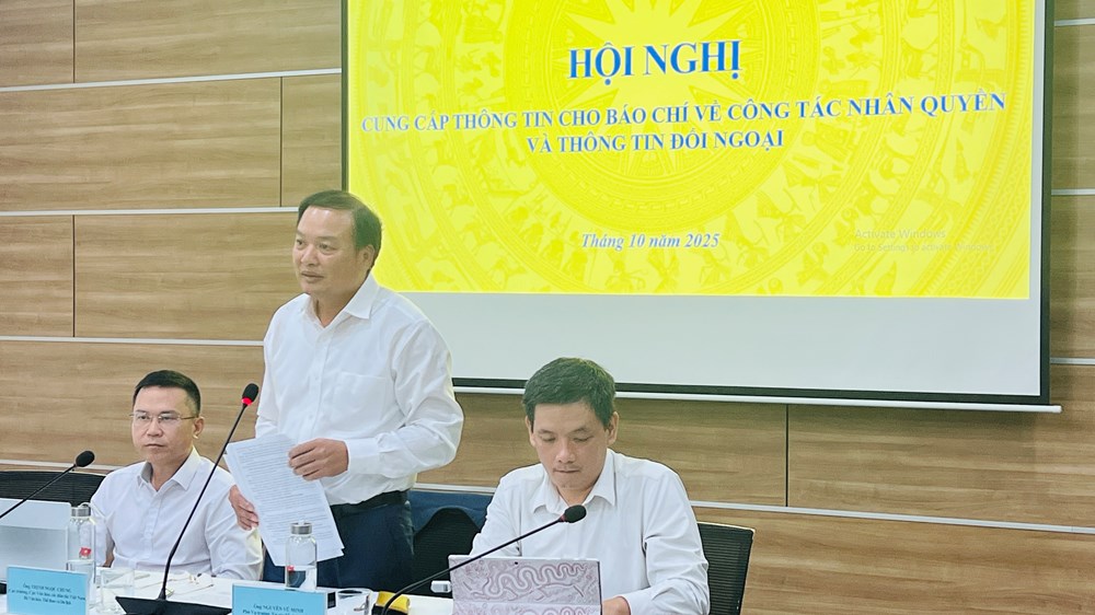 Hội nghị cung cấp thông tin cho báo chí về công tác nhân quyền và thông tin đối ngoại  - ảnh 2