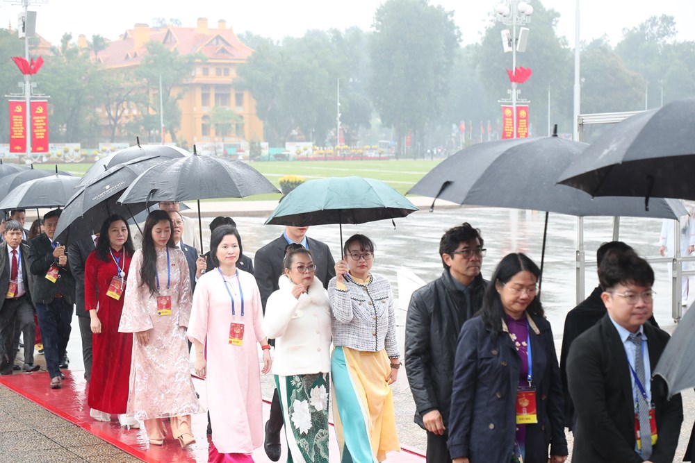Đoàn kiều bào tiêu biểu vào Lăng viếng Chủ tịch Hồ Chí Minh, đặt vòng hoa tưởng niệm các Anh hùng liệt sĩ - ảnh 5
