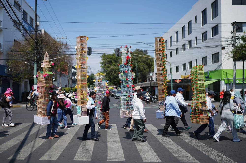 Độc đáo những “tòa tháp chim” giữa phố Mexico  - ảnh 1