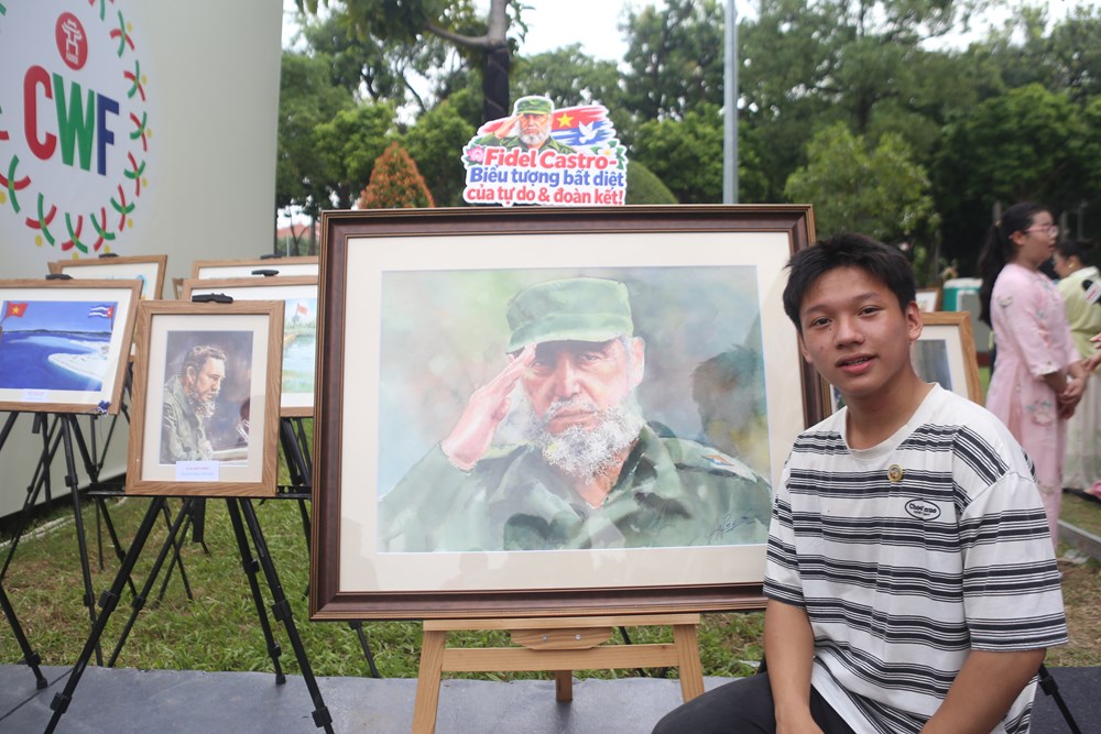 Những nét vẽ nối nhịp tình hữu nghị Việt Nam - Cuba trong Lễ hội Văn hóa Thế giới tại Hà Nội - ảnh 3