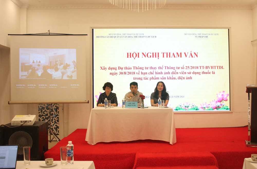 Tham vấn xây dựng dự thảo Thông tư về hạn chế sử dụng thuốc lá trong tác phẩm điện ảnh, sân khấu - ảnh 1