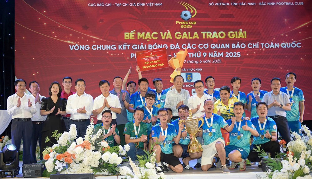 Đội bóng Trung tâm Phát thanh – Truyền hình Quân đội giành chức vô địch Press Cup 2025 - ảnh 5