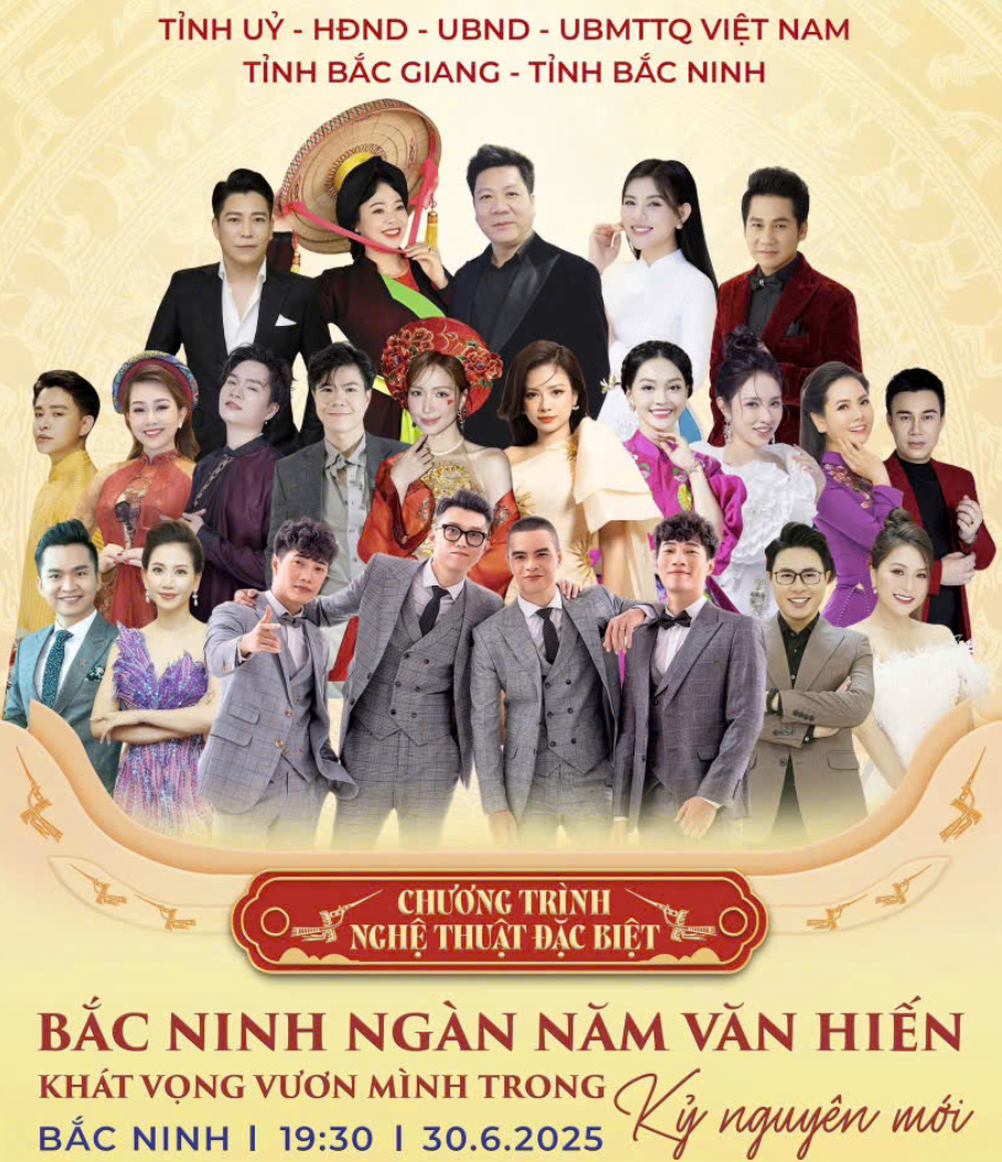 Nhiều nghệ sĩ nổi tiếng tham gia chương trình nghệ thuật đặc biệt chào mừng tỉnh Bắc Ninh mới - ảnh 1