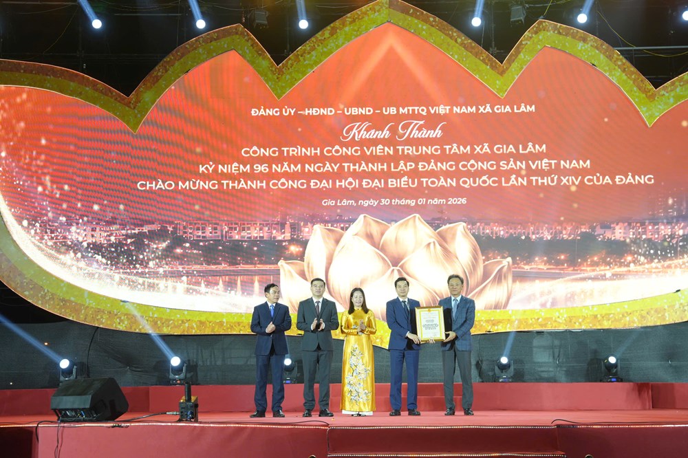 Khánh thành công trình Công viên trung tâm xã Gia Lâm - ảnh 2