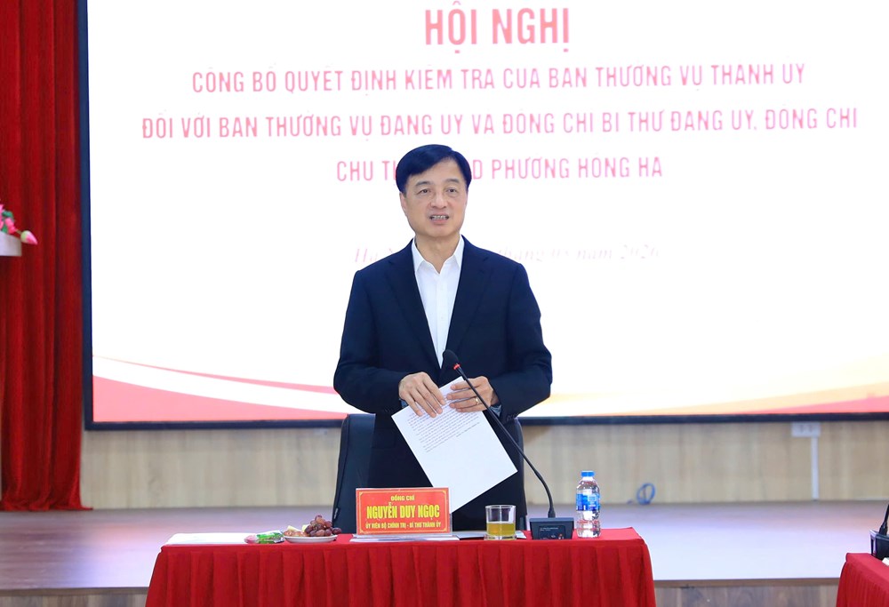 Bí thư Thành ủy Hà Nội Nguyễn Duy Ngọc kiểm tra tại xã Thường Tín và phường Hồng Hà - ảnh 2