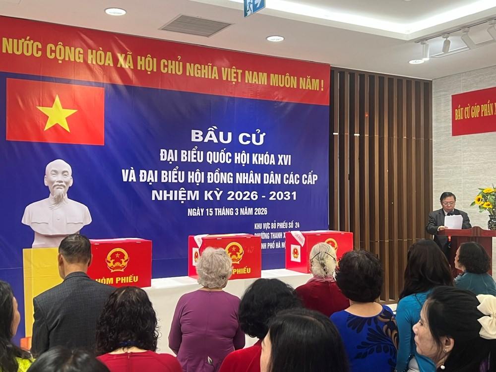 Hà Nội: 352 khu vực bầu cử đạt tỉ lệ 100% cử tri trong danh sách đi bỏ phiếu - ảnh 3