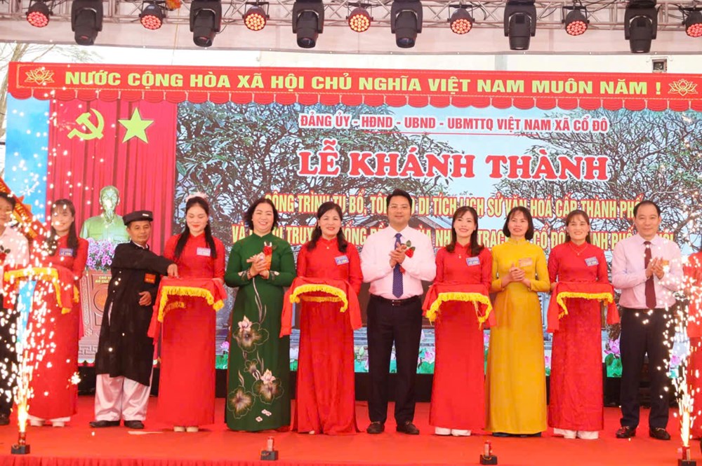 Xã Cổ Đô khánh thành công trình tu bổ, tôn tạo di tích lịch sử văn hóa - ảnh 1