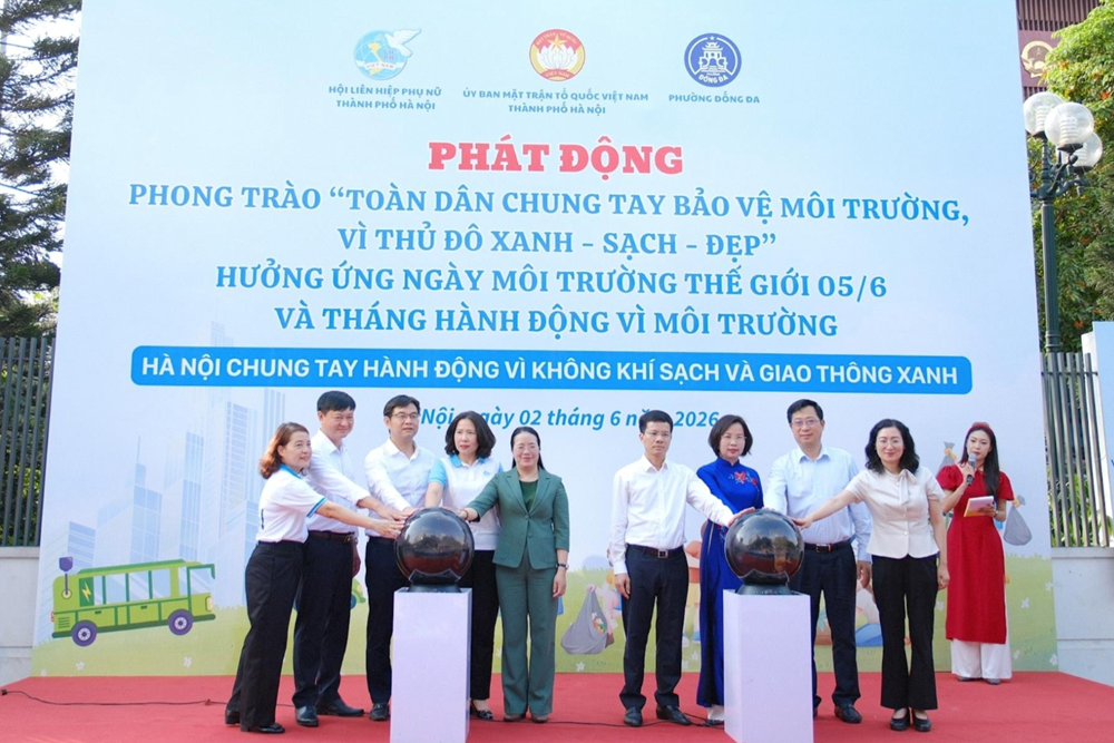 Hà Nội phát động phong trào thi đua “Toàn dân chung tay bảo vệ môi trường, vì Thủ đô xanh – sạch – đẹp” - ảnh 1