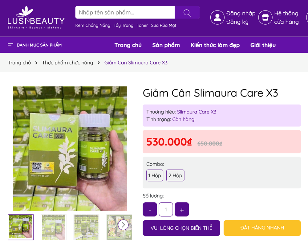 Gỡ bỏ quảng cáo và kinh doanh thực phẩm Slimaura Care x3 khi chưa công bố đăng ký sản phẩm - ảnh 1