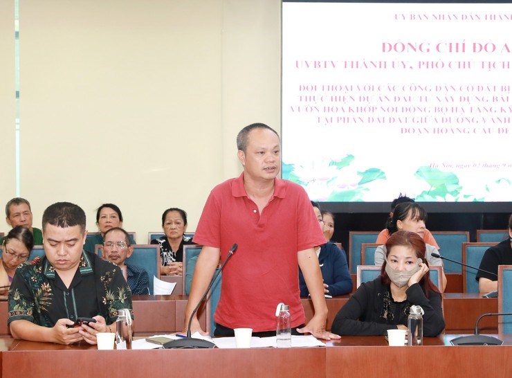 Hà Nội: Đối thoại về giải phóng mặt bằng dự án bãi đỗ xe Vành đai 1 tại phường Ô Chợ Dừa - ảnh 2