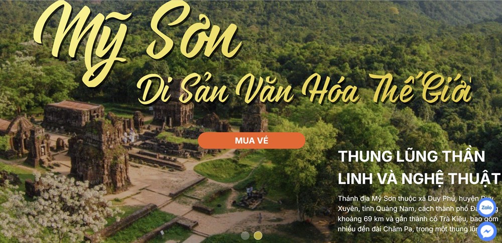 Di sản Mỹ Sơn ra mắt website bán vé trực tuyến - ảnh 1