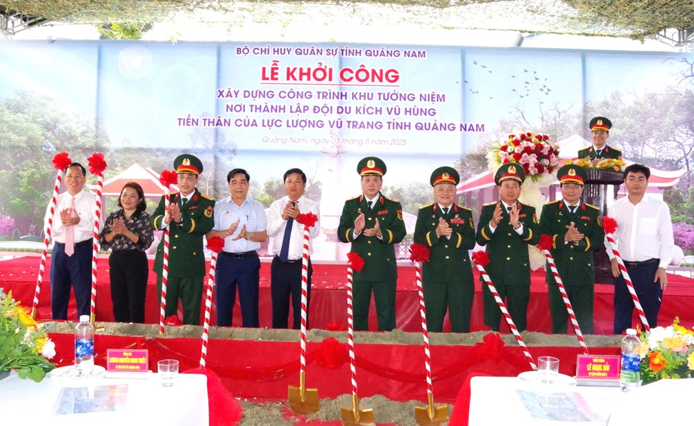 Khởi công xây dựng công trình Khu di tích lịch sử nơi thành lập đội du kích Vũ Hùng - ảnh 1