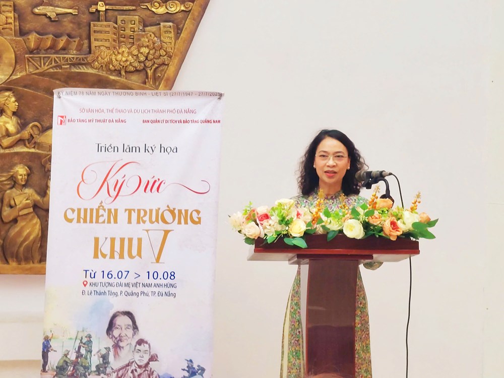 Khai mạc triển lãm ký họa “Ký ức chiến trường khu V” - ảnh 2