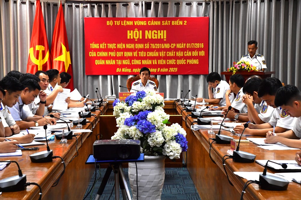 Tổng kết thực hiện Nghị định 76 về bảo đảm tiêu chuẩn vật chất hậu cần tại Vùng Cảnh sát biển 2 - ảnh 1