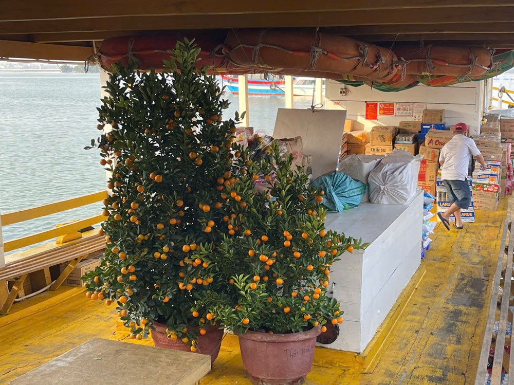 Rộn ràng những chuyến tàu đưa hàng Tết ra đảo Cù Lao Chàm - ảnh 4