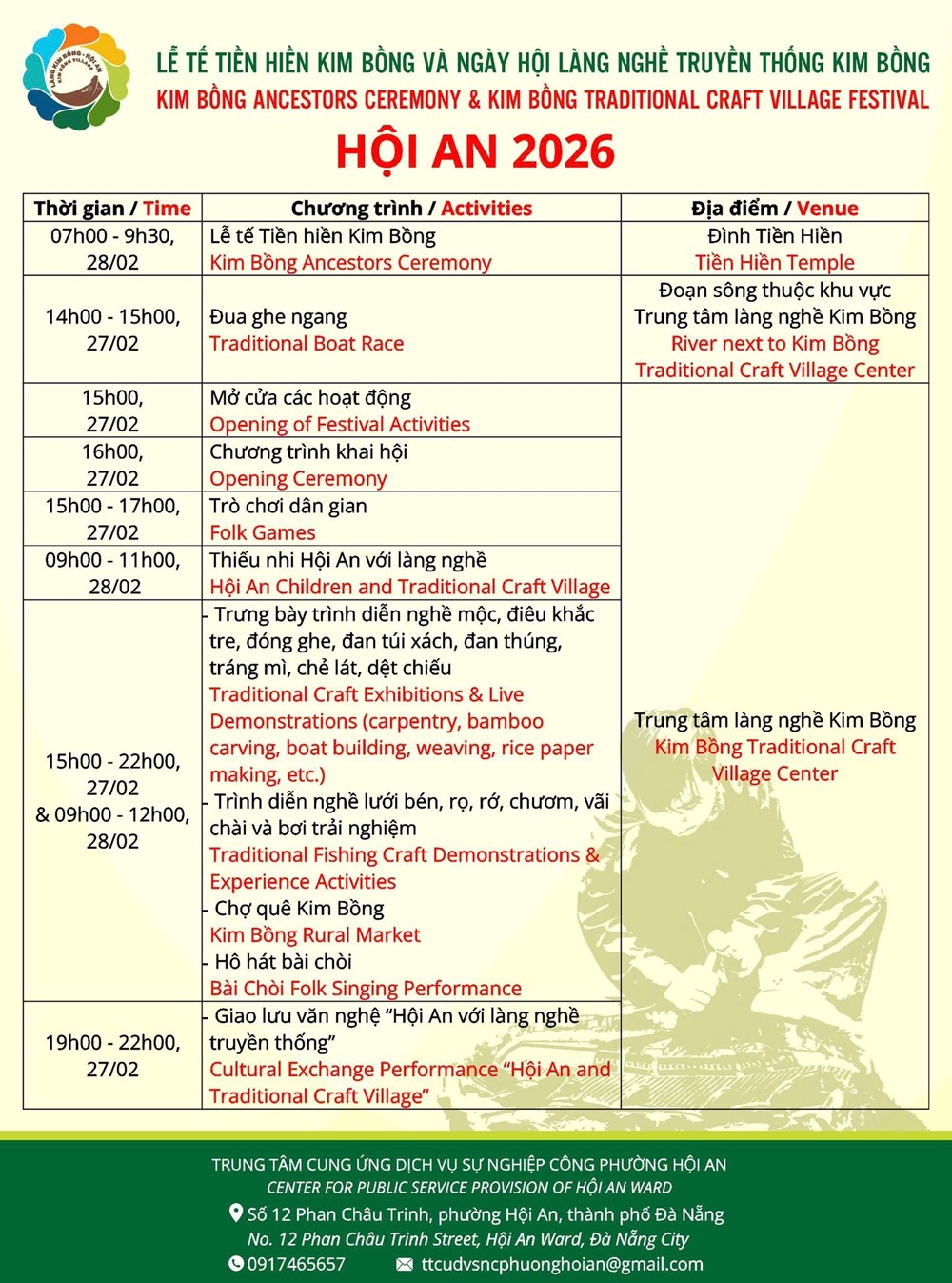 Các hoạt động đặc sắc sẽ diễn ra tại Ngày hội làng mộc Kim Bồng-Hội An 2026 - ảnh 2