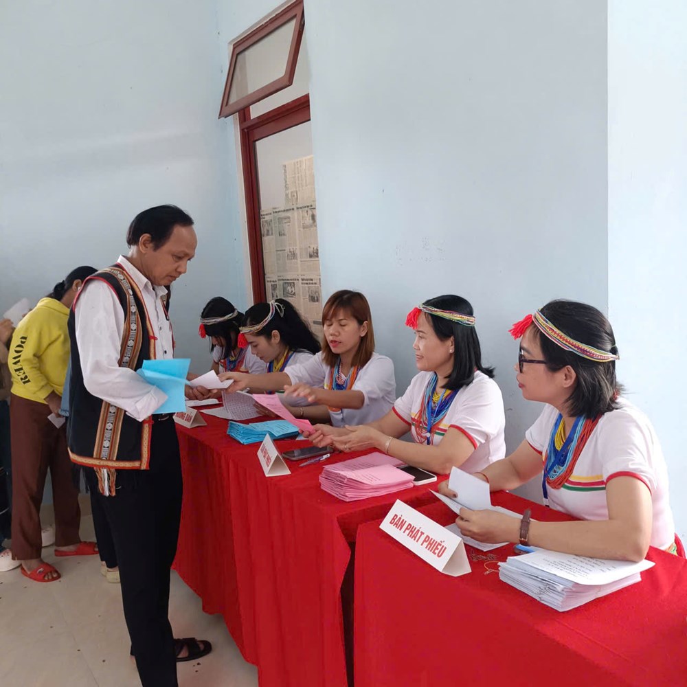 Cử tri đồng bào Co ở Trà Liên nô nức đi bầu cử - ảnh 3