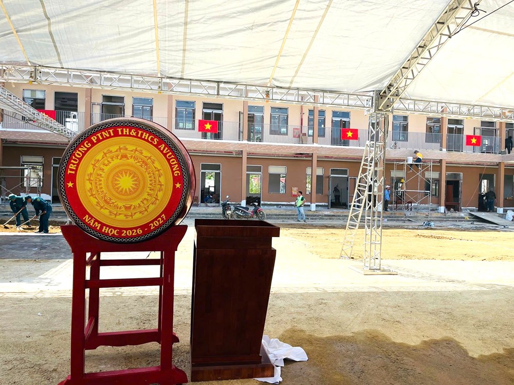 Trường liên cấp xã biên giới A Vương sẵn sàng đón học sinh  - ảnh 7