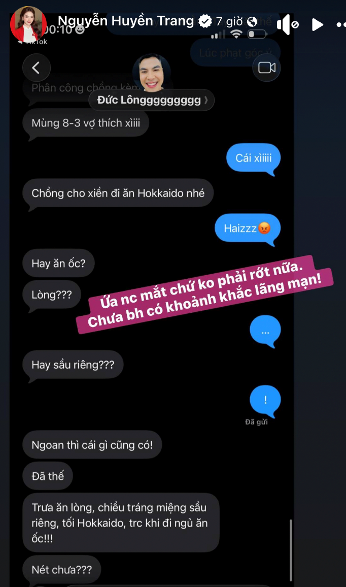 MC Huyền Trang Mù Tạt ứa nước mắt vì món quà 8.3 của chồng sắp cưới - tuyển thủ Phạm Đức Huy - ảnh 2