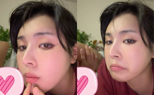 Bạn gái Văn Thanh đăng video soi cận mặt, tóc rối vẫn xinh đẹp, khác trăm lần với ảnh “cam thường” đang gây tranh cãi - ảnh 1