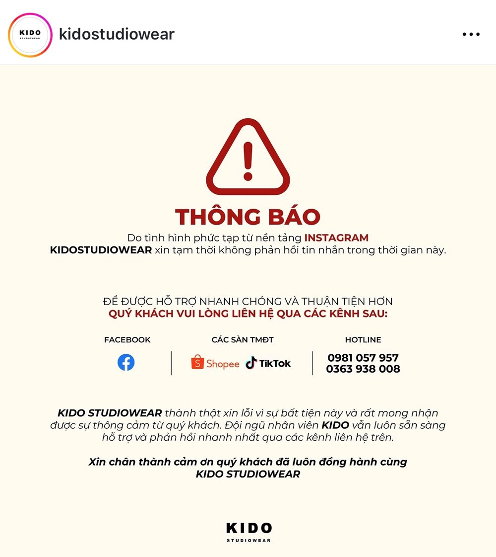 Thông báo khẩn cấp từ hàng loạt local brand Việt tiếng tăm - ảnh 4
