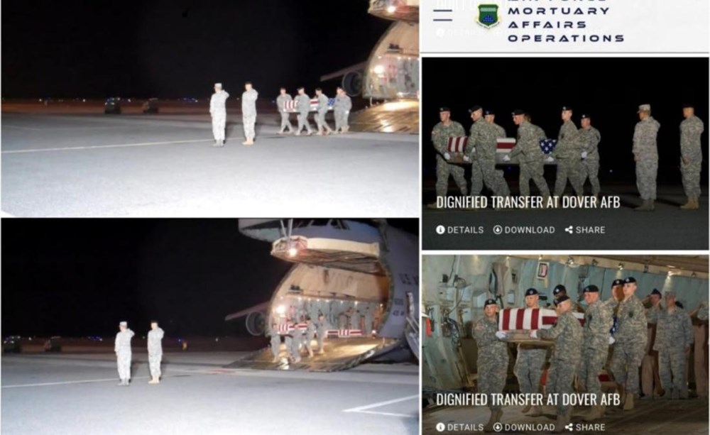 Video 'hồi hương thi hài lính Mỹ sau đòn tên lửa Iran' lan truyền MXH: AFP xác minh - Sự thật gây bất ngờ - ảnh 3