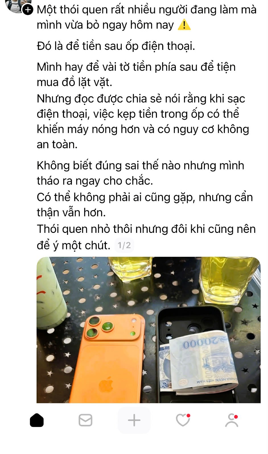 Tôi vừa bỏ ngay việc cất tiền trong ốp điện thoại!  - ảnh 1