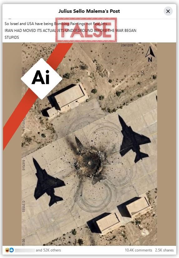 Ảnh vệ tinh gây tranh cãi: Mỹ - Israel trúng bẫy máy bay giả của Iran? - ảnh 1