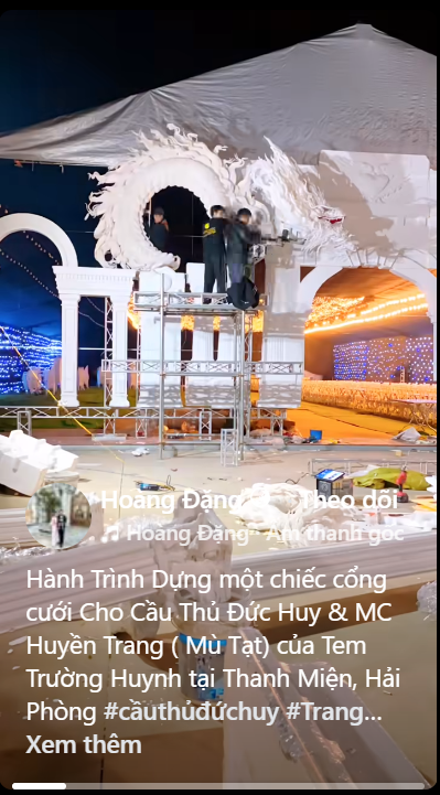 Hé lộ quá trình làm cổng cưới gây choáng ngợp nhất Hải Phòng của MC Mù Tạt và cầu thủ Đức Huy - ảnh 1