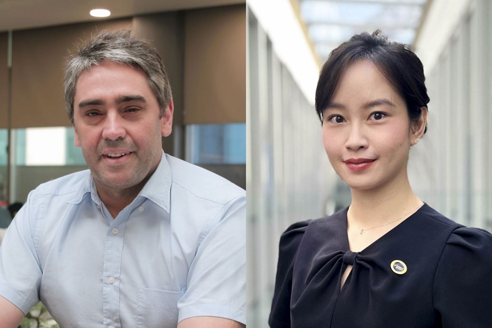 Tiến sĩ Gordon Ingram và Thạc sĩ Vũ Bích Phượng. Ảnh: RMIT