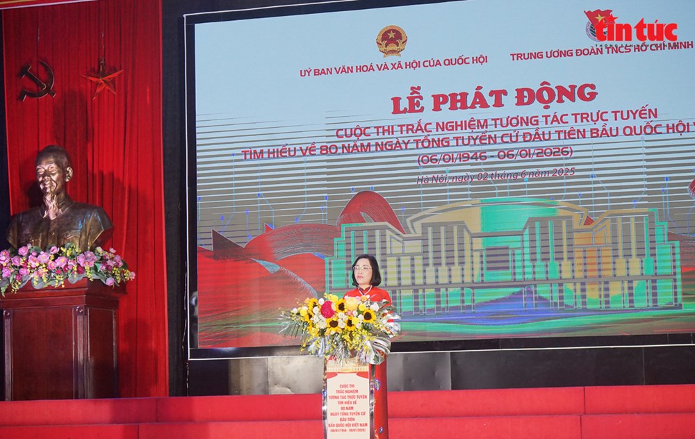 Bà Nguyễn Thị Thanh, Uỷ viên Ban Chấp hành Trung ương Đảng, Phó Chủ tịch Quốc hội nước Cộng hòa xã hội chủ nghĩa Việt Nam phát biểu chỉ đạo.