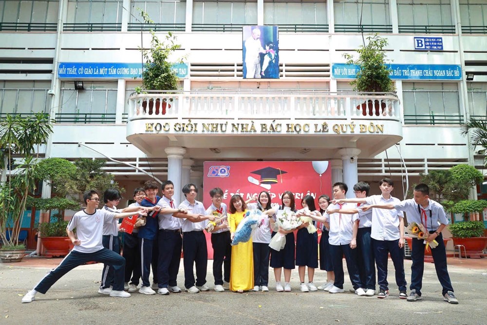 Học sinh lớp 9 trong những ngày tổng kết cuối năm.
