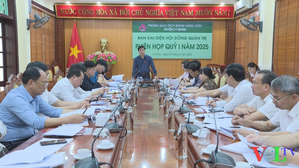 Ban đại diện HĐQT NHCSXH tỉnh Hà Nam họp quý I/2025.