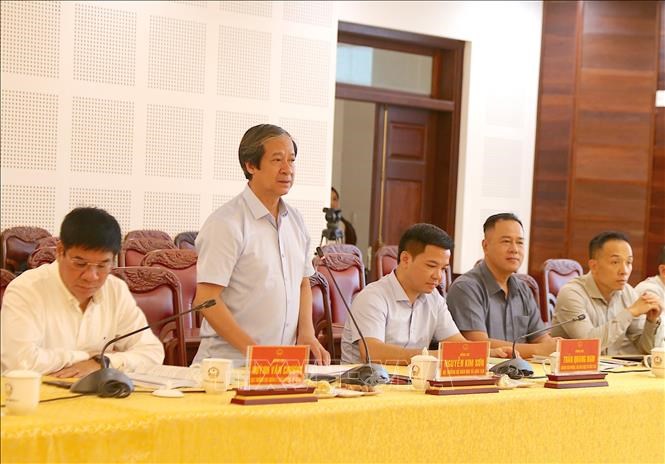 Bộ trưởng Bộ Giáo dục và Đào tạo Nguyễn Kim Sơn phát biểu.