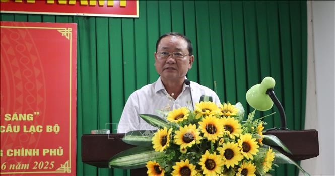 Ông Bùi Hoàng Liêm, Phó Giám đốc Sở Nội vụ tỉnh, phát biểu. Ảnh: Hồng Thái/TTXVN