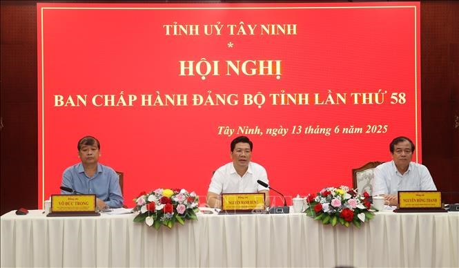Ông Nguyễn Mạnh Hùng, Bí thư Tỉnh ủy, Chủ tịch HĐND tỉnh Tây Ninh chủ trì, kết luận tại Hội nghị.