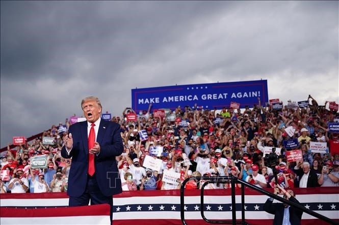 Ông Donald Trump trong một đợt vận động tranh cử Tổng thống Mỹ. Ảnh: AFP/TTXVN
