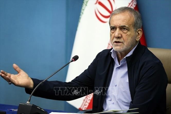 Tổng thống Iran Masoud Pezeshkian. Ảnh: IRNA/TTXVN