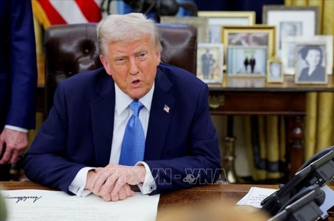 Tổng thống Mỹ Donald Trump tại Washington. Ảnh: REUTERS/TTXVN