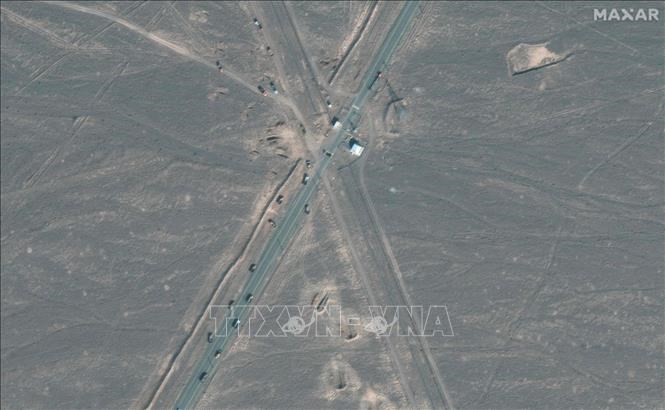 Hình ảnh do vệ tinh Maxar cung cấp về cơ sở hạt nhân Fordow ở Iran, ngày 20.6.2025. Ảnh: Peninsula/TTXVN