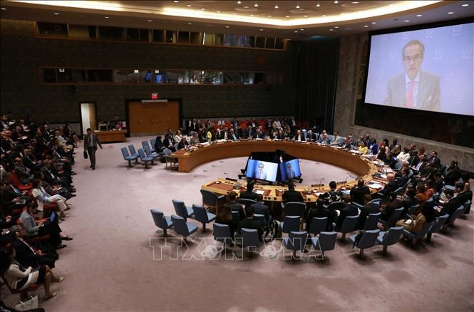 Toàn cảnh phiên họp của Hội đồng Bảo an LHQ về xung đột Israel - Iran, tại New York (Mỹ) ngày 20.6.2025. Ảnh: THX/TTXVN
